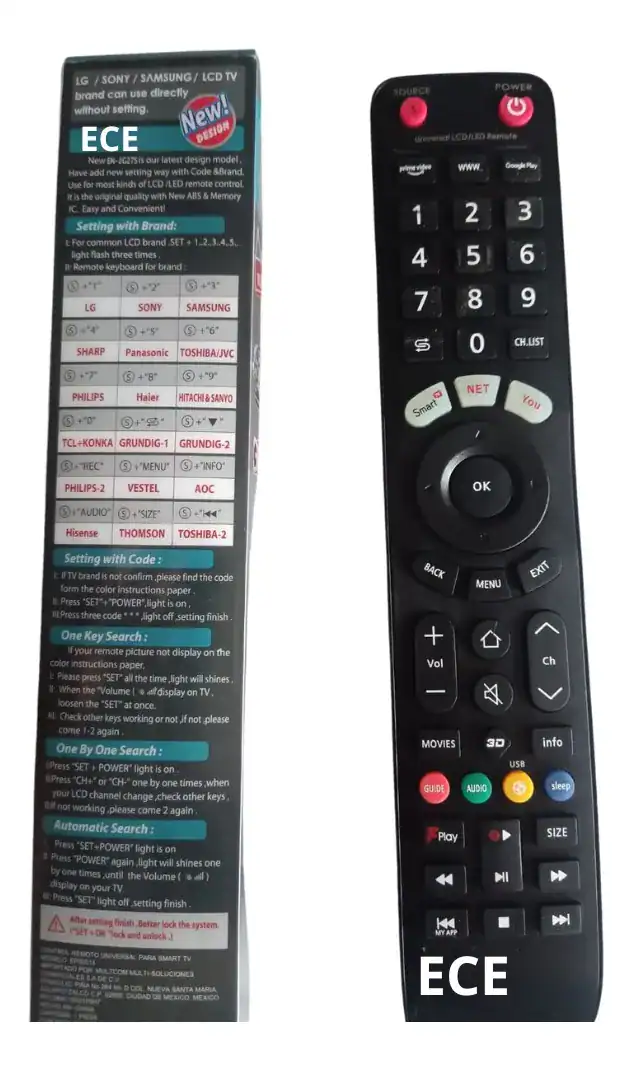 D_NQ_NP_2X_854605-MLM77711922460_072024-F Control Remoto TV Smart EN-2G27S