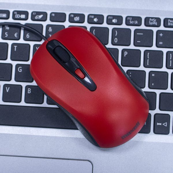 MOUSE USB OPTICO ROJO 3600DPI MOWR-101