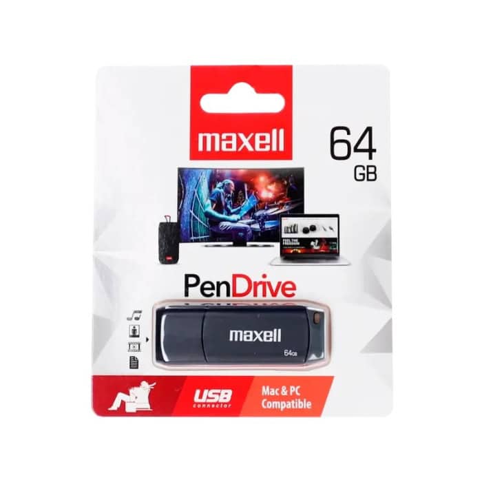 Pendrive Maxell USBPD-64 64Gb Negro