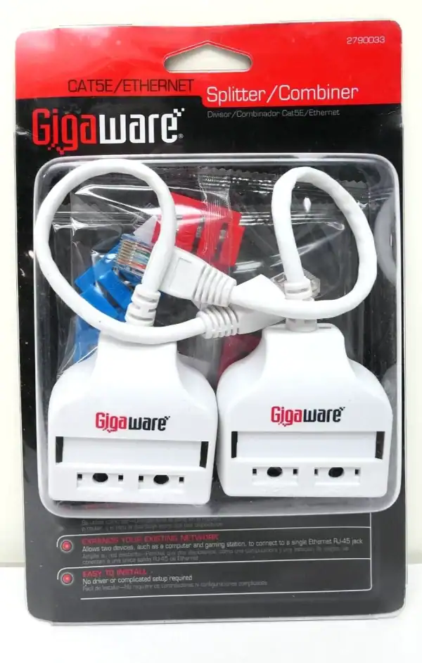Splitter Gigaware Cat5e Ethernet