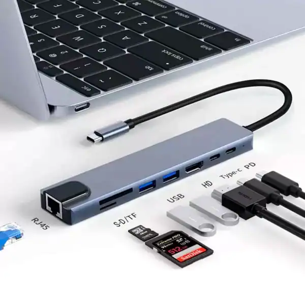 Adaptador USB-C a HDMI + 2 USB 3.0