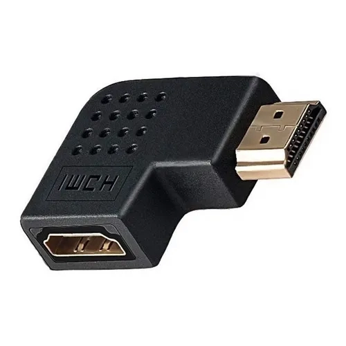 Unión HDMI 90º plano macho hembra