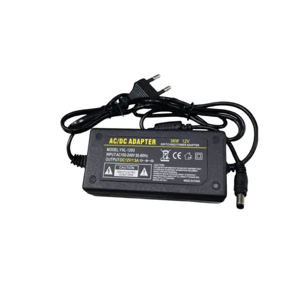 Fuente 12V 3A 36W PIN 5.5X2.5MM