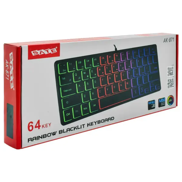 Teclado mini USB RGB