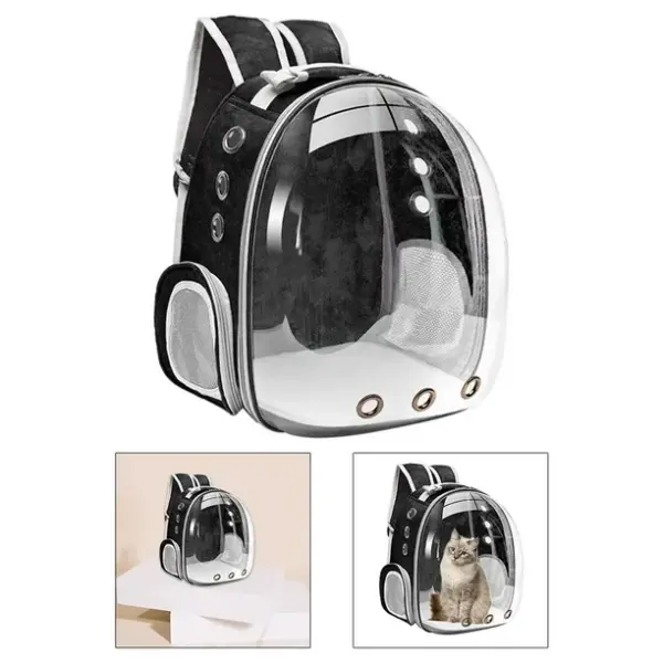 Mochila para mascotas negro con gris A-MM1802