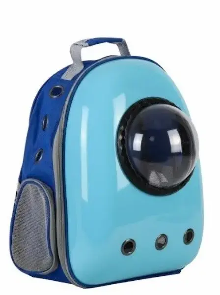 Mochila para mascotas azul con celeste