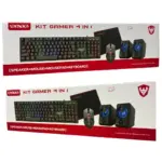 Kit gamer 4 en 1, teclado, mouse, mousepad, speaker