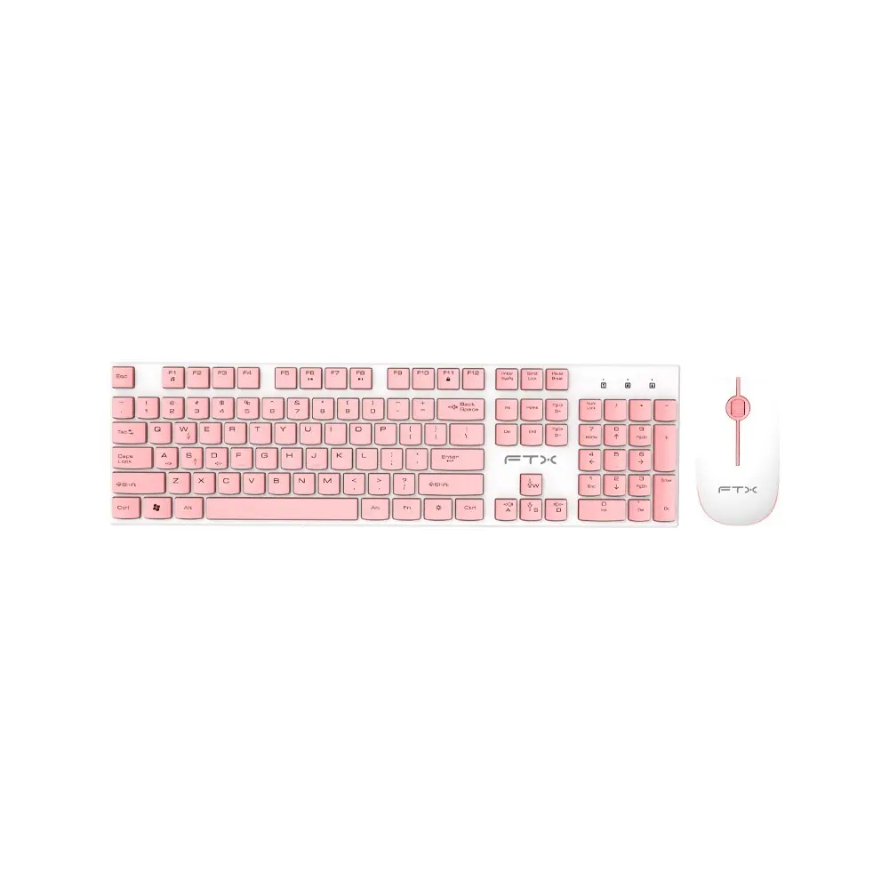 Teclado Wirelees combo blanco con rosa Teclado Wirelees combo blanco con rosa