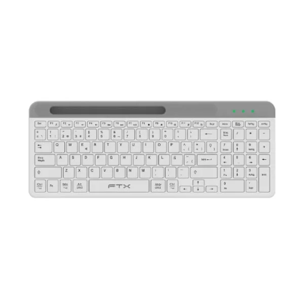 Teclado Wireless y Bluetooth blanco Teclado Wireless y Bluetooth blanco