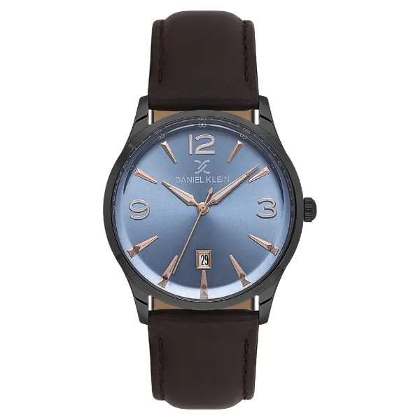 Reloj Analógico para hombre pulsera de cuero marrón