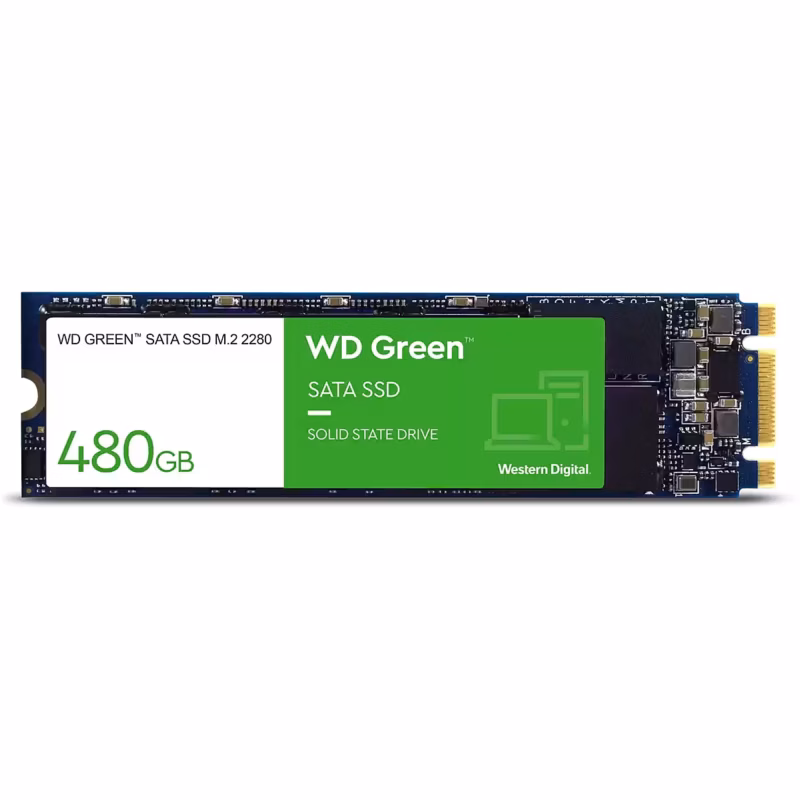 SSD NGFF 480GB M.2 6GB/S 545MBS SATA WDS480G3G0B WD GREEN
