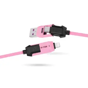 Cable 4 en 1 65W 1.5M Rosado