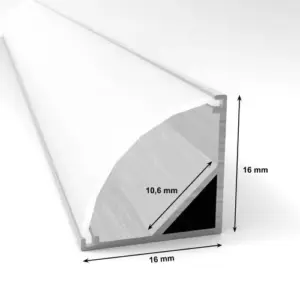 PERFIL LED DE ESQUINA CON DIFUSOR