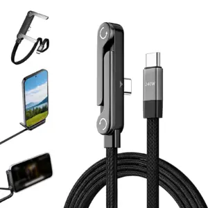 CABLE USB-C A USB-C CON SOPORTE